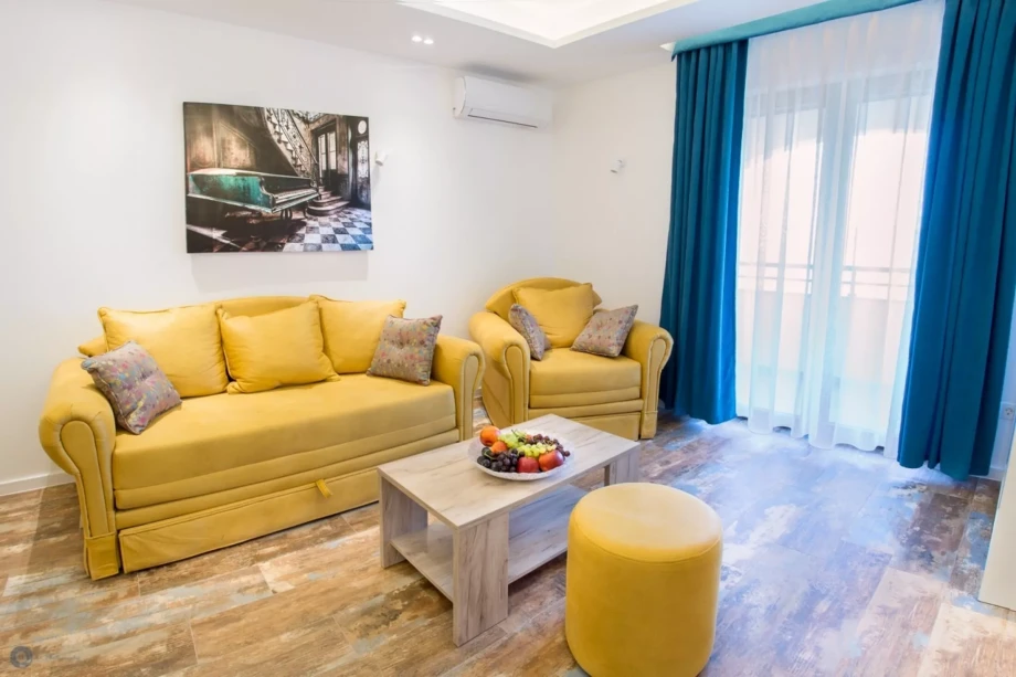 Bright living room in Villa Serendipity in Budva