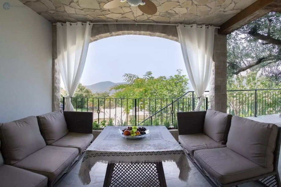 Outdoor lounge area in Villa Serendipity, Budva