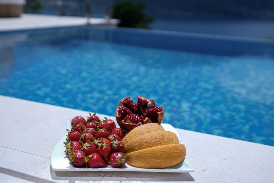 Mediterranean Fruits on Display in a Beautiful Montenegro Villa Setting