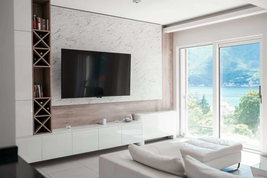 Villa Living room with a flat-screen TV and captivating views