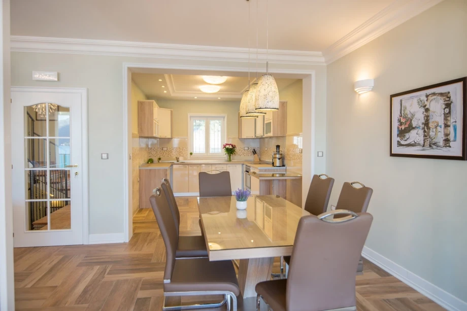 Dining area inside Gem villa