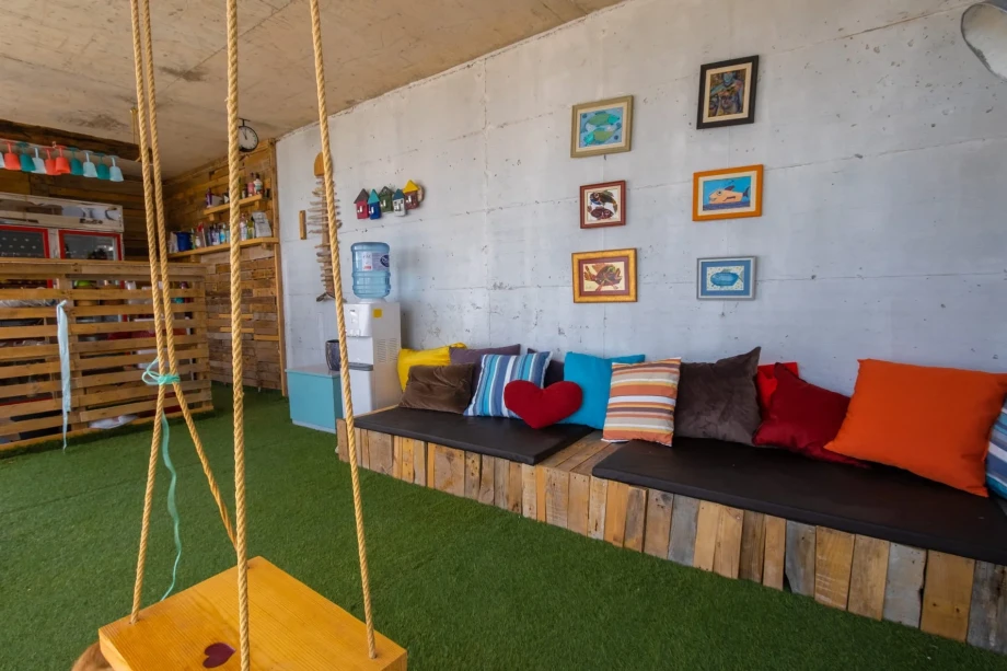 Sofa and Swing Area at Villa Infinity, Montenegro