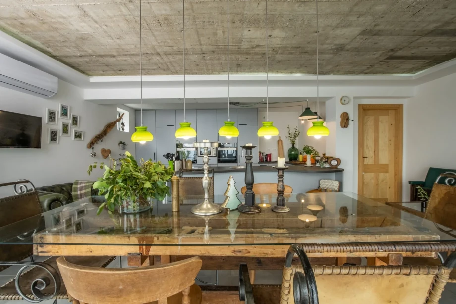 Fully equipped kitchen inside Villa Infinity in Montenegro