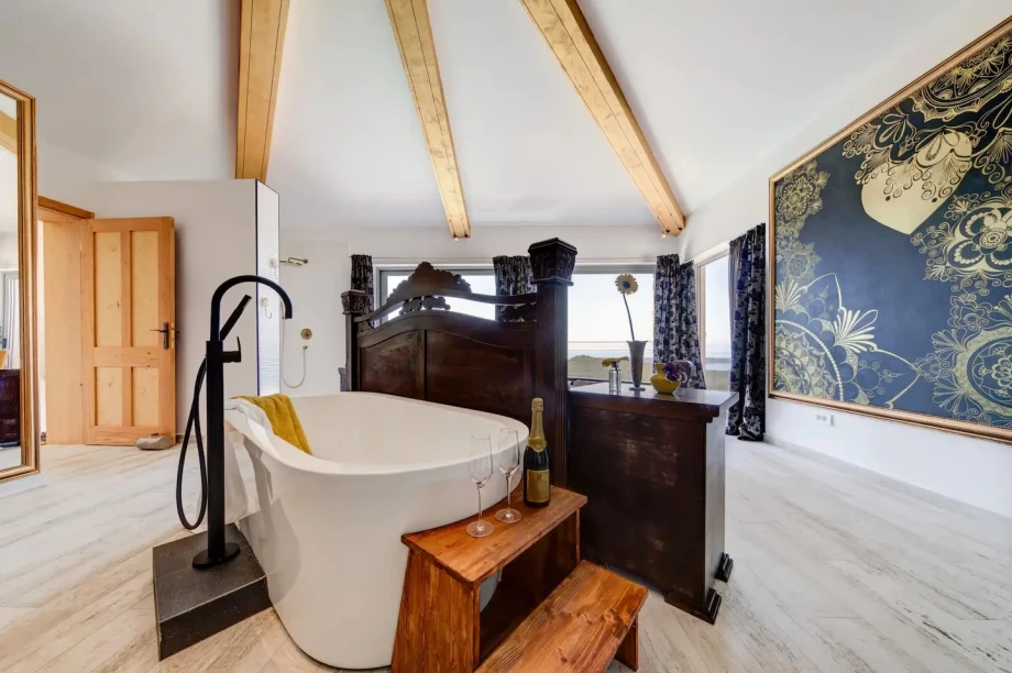 Bathtub in the Bedroom with Breathtaking Sea View