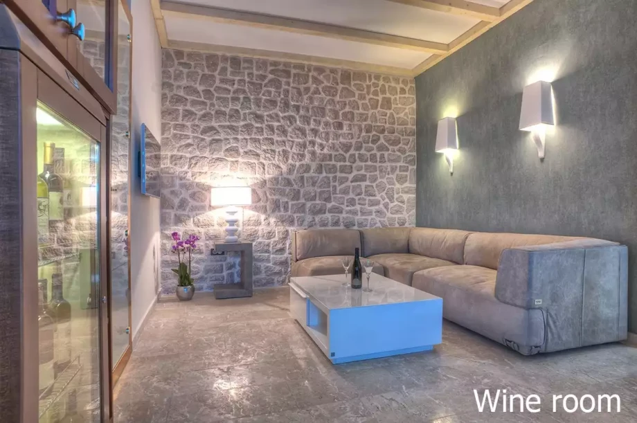 Luxury wine room in Moonlight Beach Villa in Montenegro