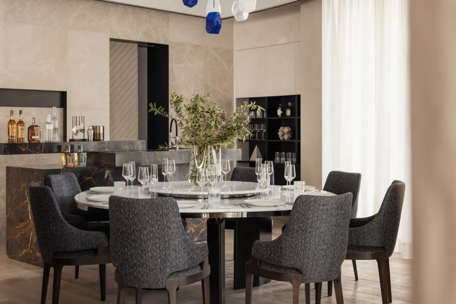 Modernly equipped living room inside Portonovi One & Only