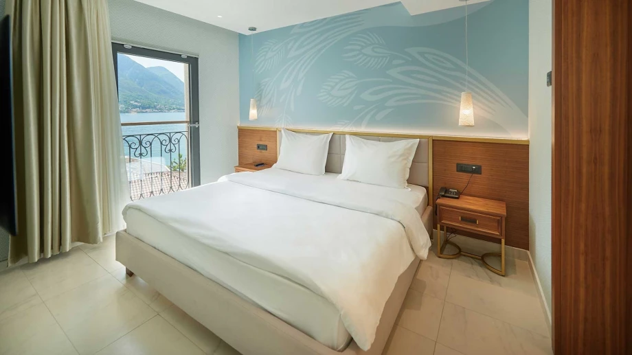 Relaxing Kotor bedroom with panoramic views of the bay