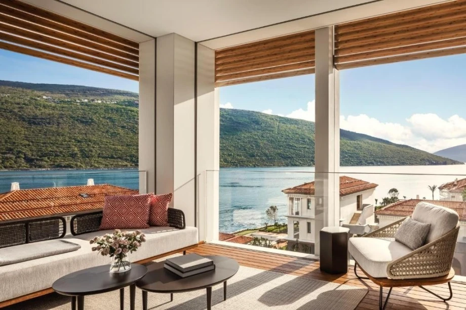 One&Only panoramic room which overlooks the Bay of Kotor