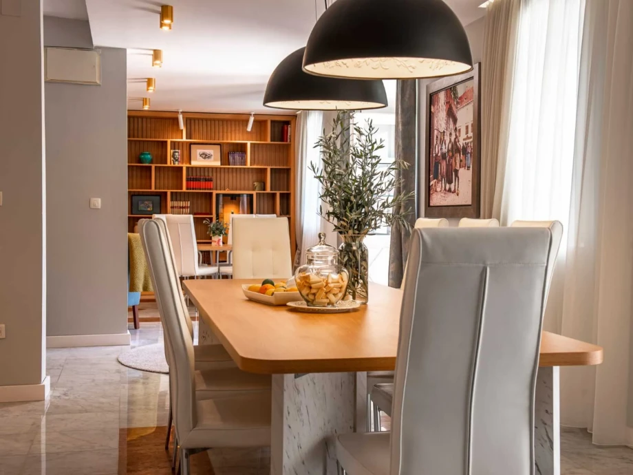 Dining area in villa