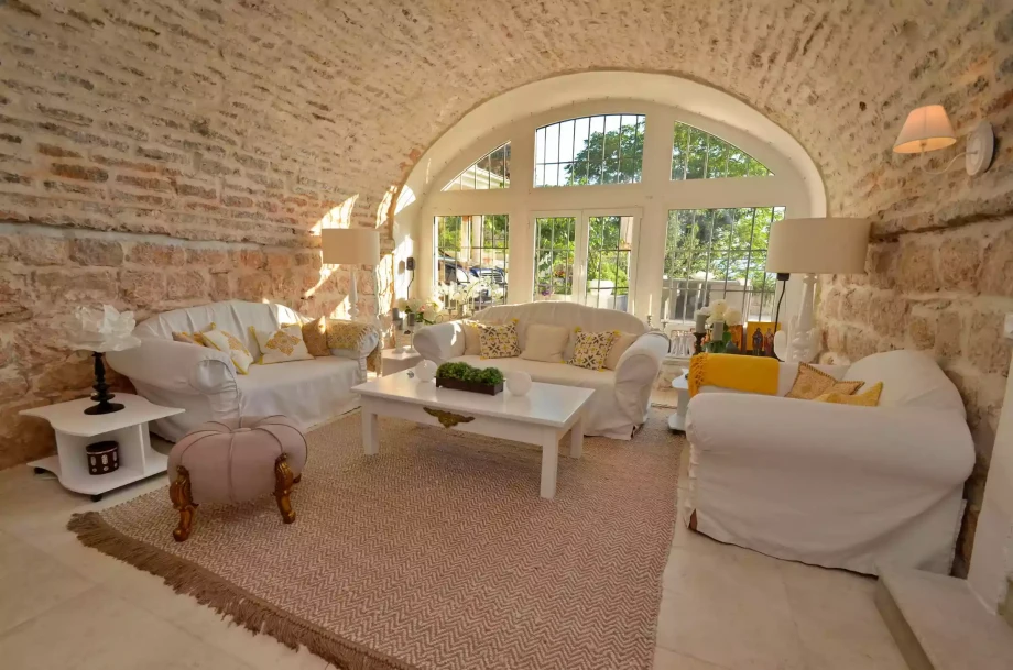 Bright living room in villa