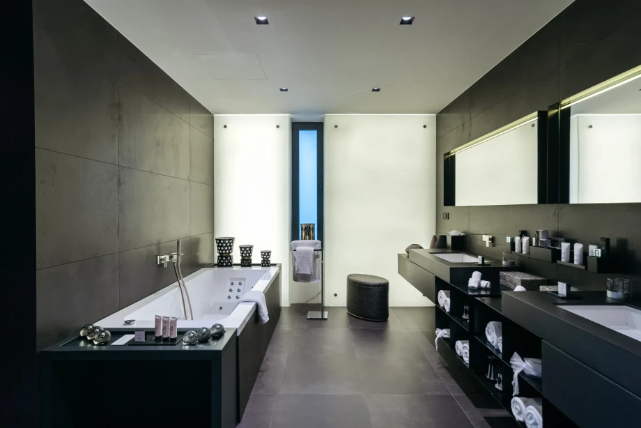 Sleek and Stylish Modern Bathroom in a Luxury Montenegro Villa