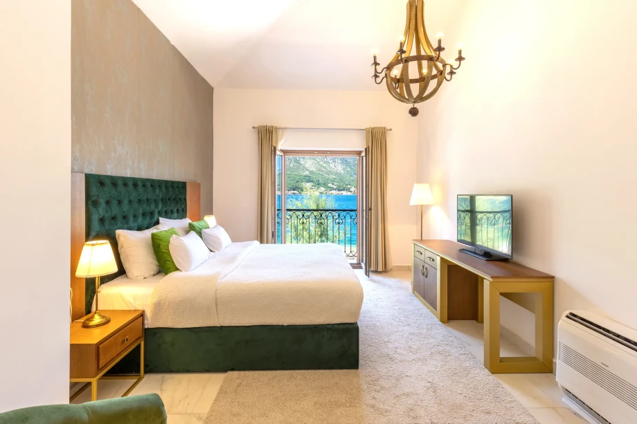 Beautiful bedroom with sea view