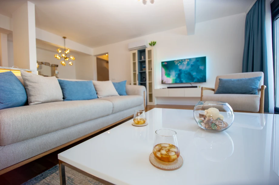 Cozy Living Room with Comfortable Couch at Moonstruck Villa