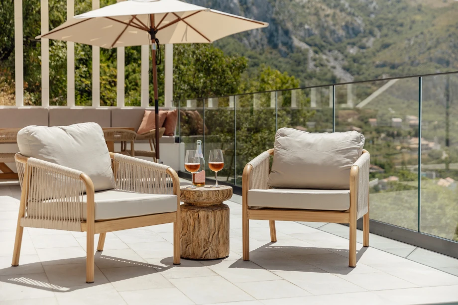 Enjoying on the Terrace at Sveti Stefan Dream Villa