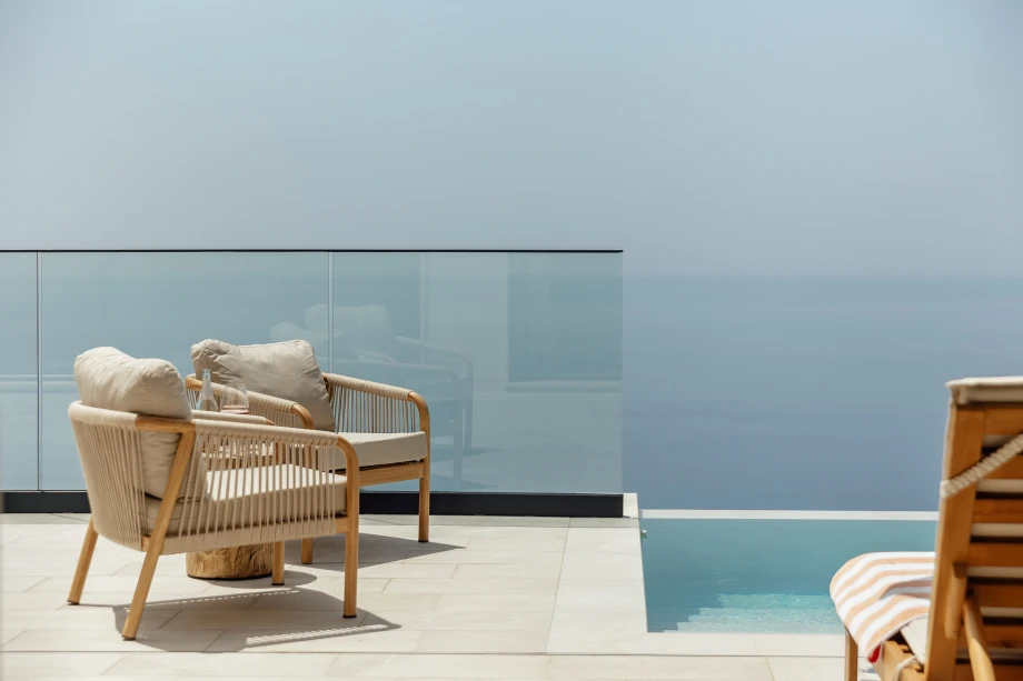 Cozy corner on the terrace for relaxation