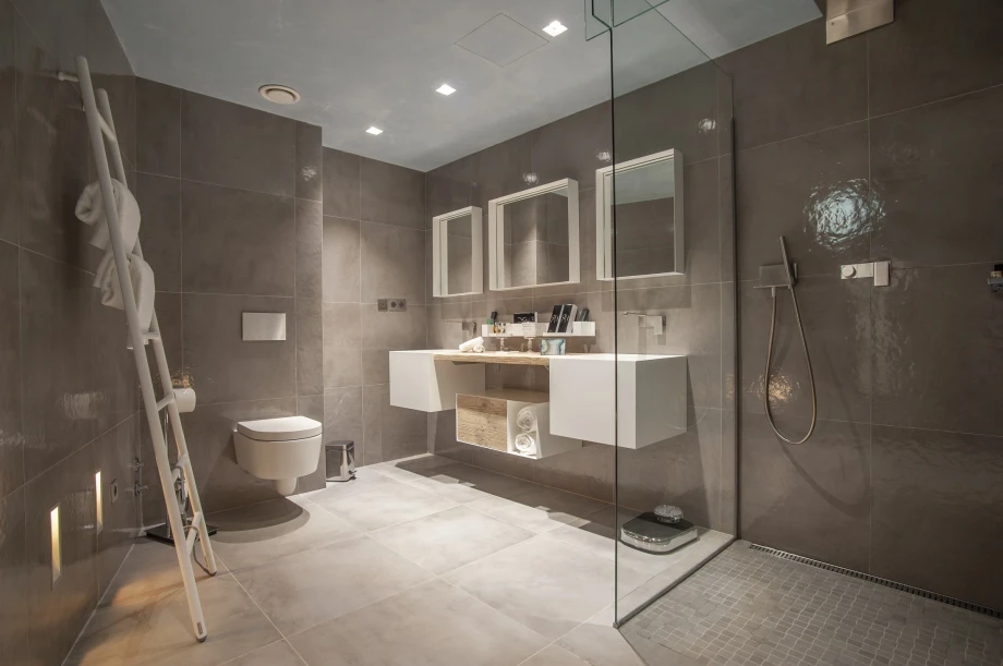 Spacious Luxury Bathroom with Elegant Finishes in a Montenegro Villa