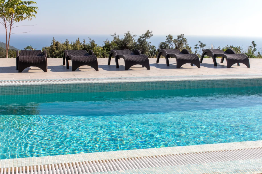 Relaxing Swimming Pool with Sun Lounger