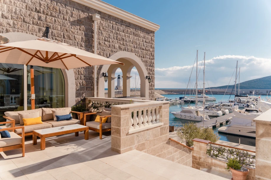 Stunning View of the Sea Port from the Villa