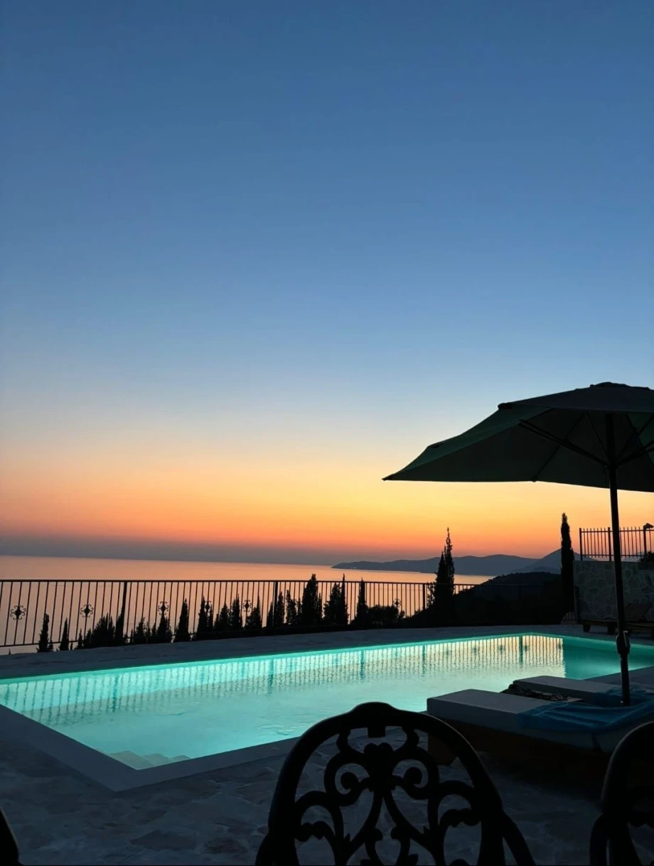 Breathtaking Sunset Views from the Terrace of the Villa