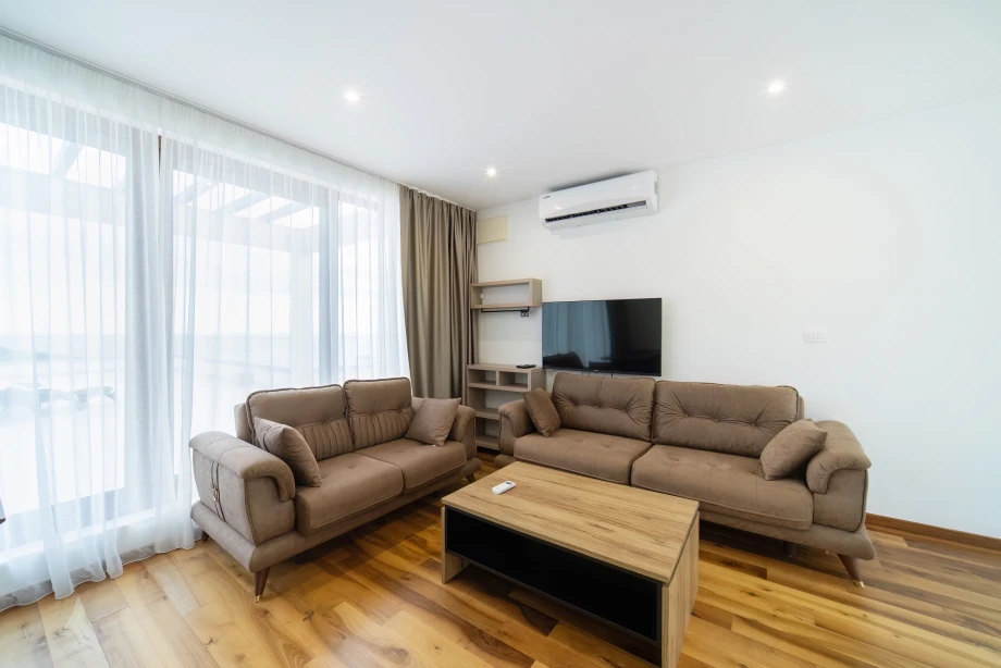 Stylish and Comfortable Furniture in the Villa’s Inviting Living Area