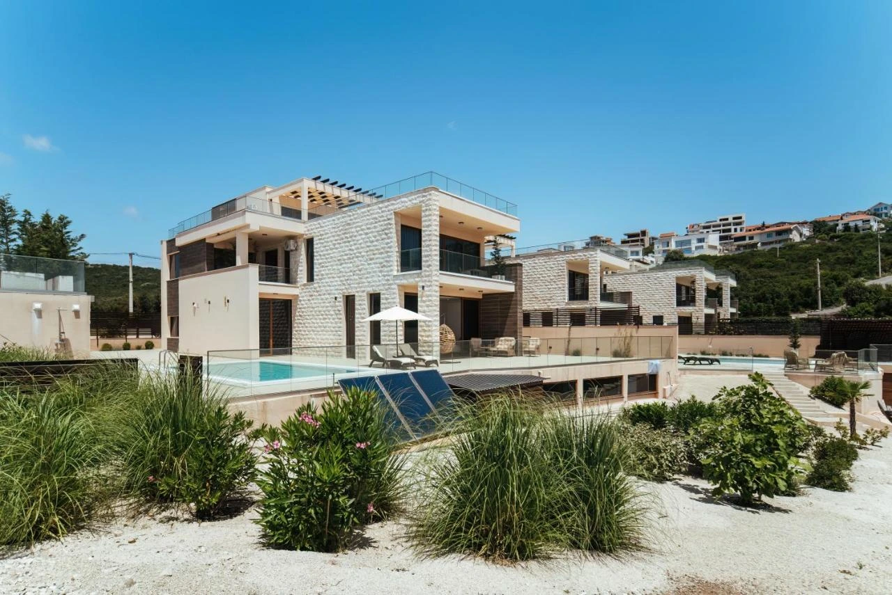 Elegant Outdoor Pool Area of a Luxury Villa in Montenegro
