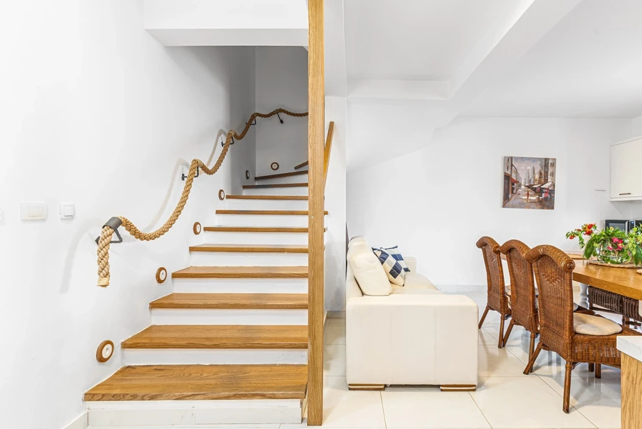 Elegant Internal Stairs Leading to the Upper Levels of Montenegro Villa