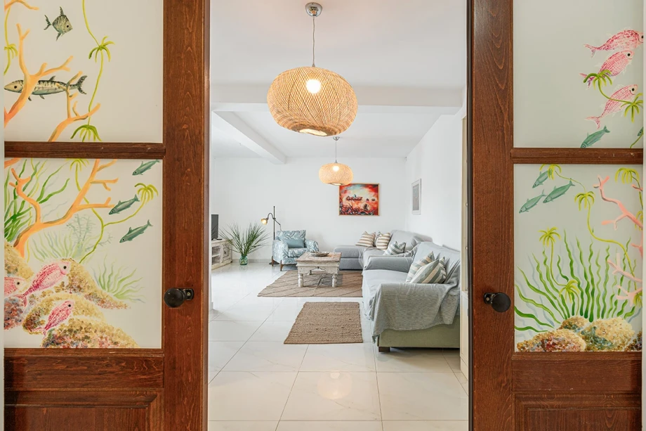 Stylish Modern Living Room with Contemporary Décor at Montenegro Villa