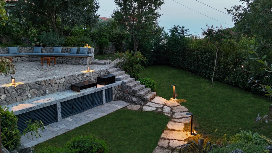 Stylish External Stairs Leading to Upper Levels of Montenegrin Villa