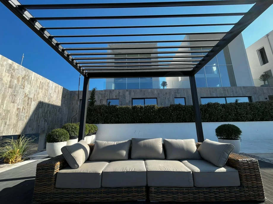 Poolside Lounge with Canopy and Sofa