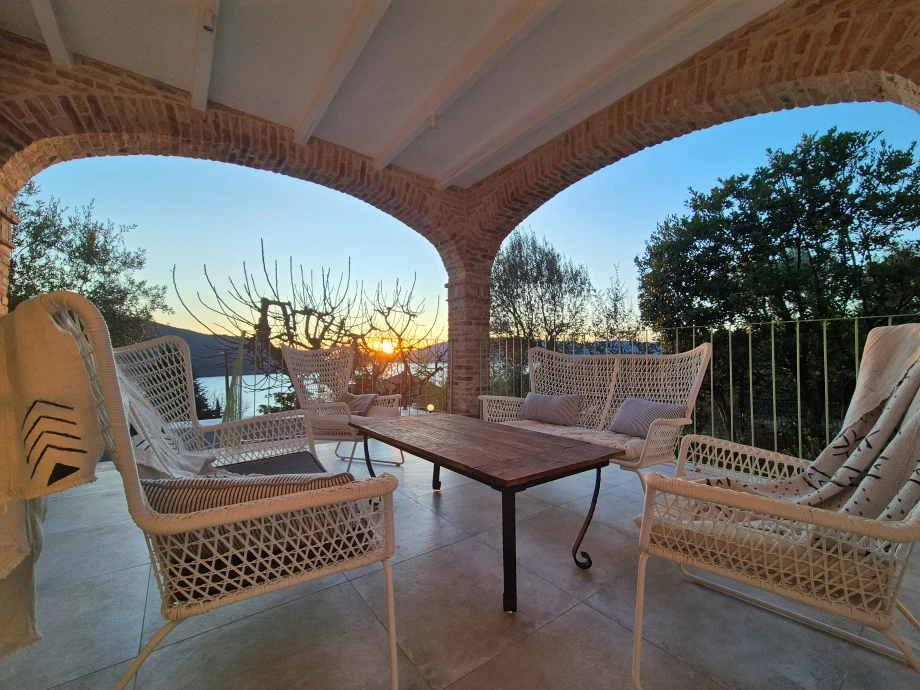 Villa Veranda with Outdoor Seating and Sea Views
