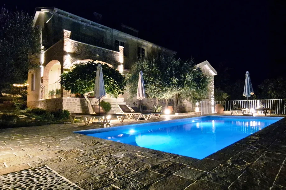 Luxury villa at night